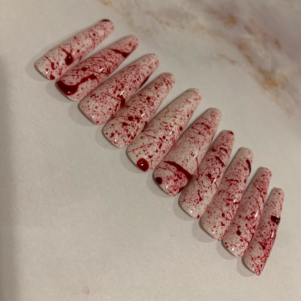 custom halloween press on nails